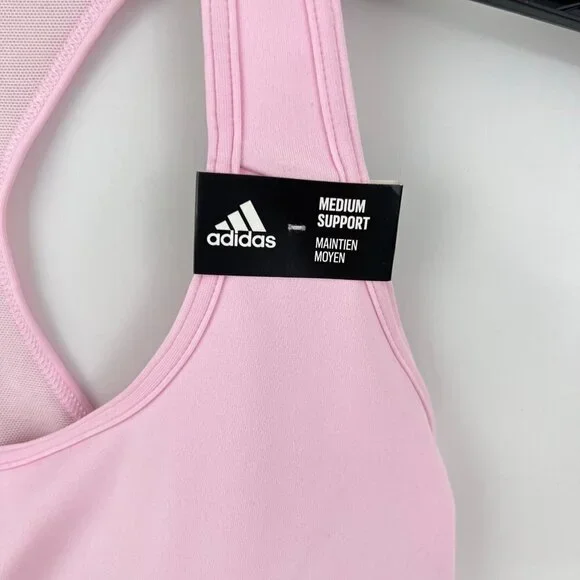 Adidas Powerreact Training Medium-Support Padded Sports Bra XS D-DD - Picture 2 of 4